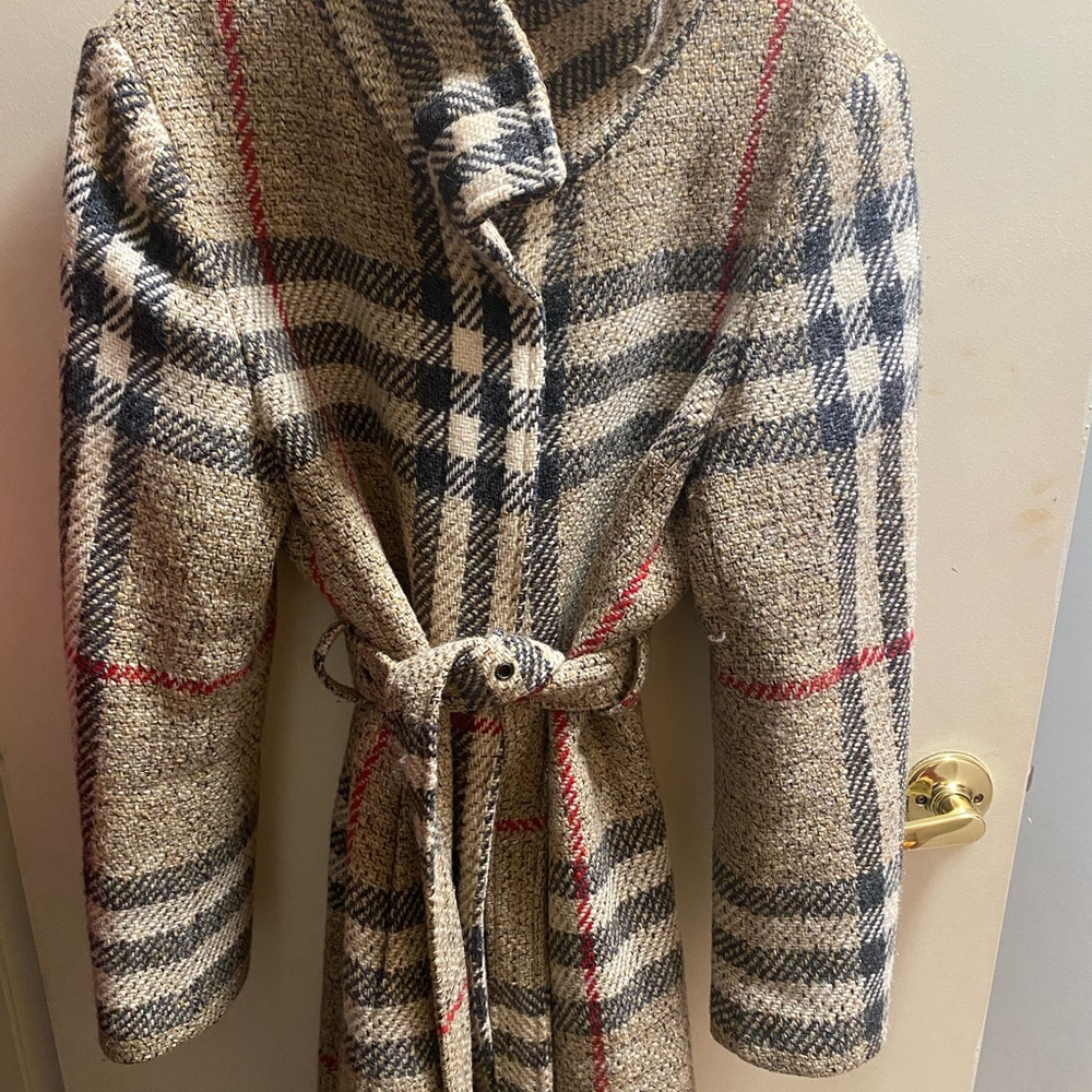 Burberry Cream and Black Trench Coats